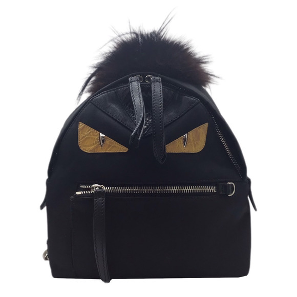 FENDI Bugs Eye Backpack Black - Picture 1 of 13